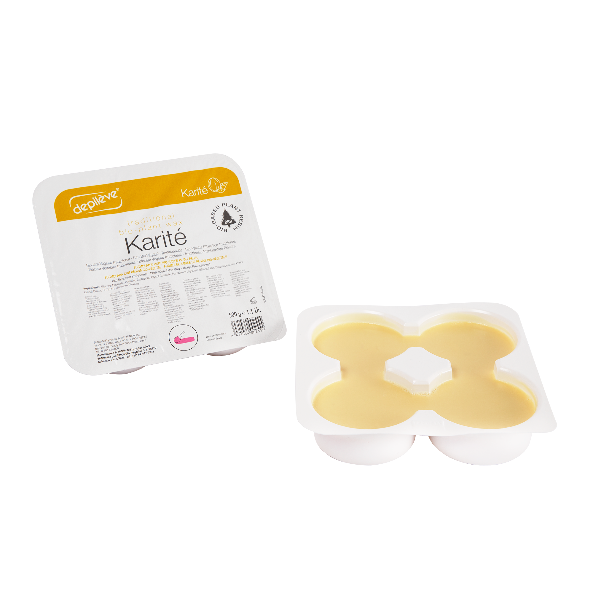 Depileve BIOWAX KARITE (SHEA BUTTER) в контейнере 2x500 мл