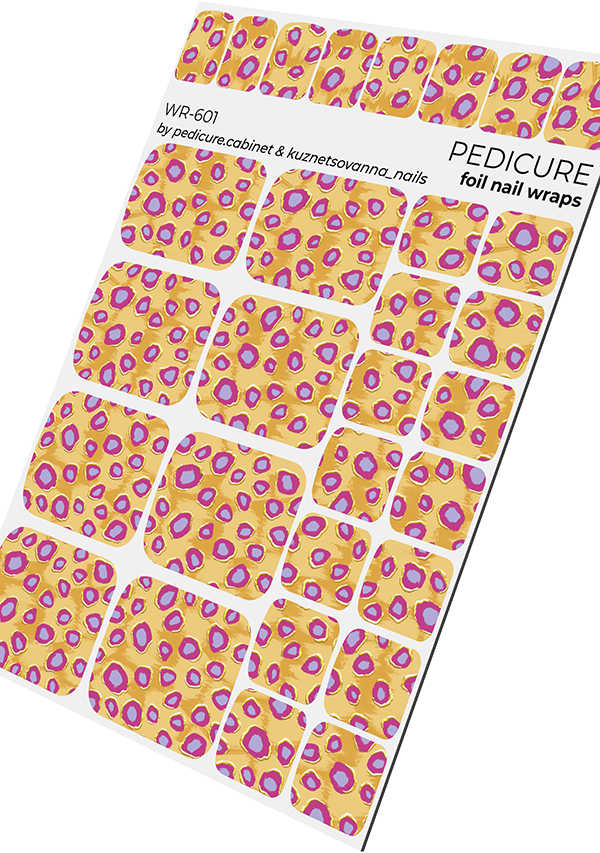 Pedicure cabinet pedicure nail wraps with gold foil [WR-601]