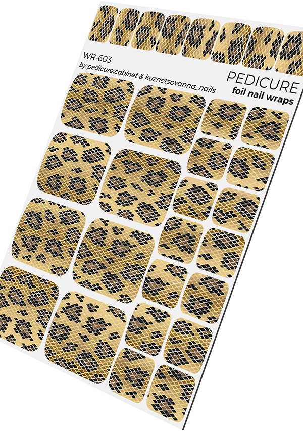 Pedicure cabinet pedicure nail wraps with gold foil [WR-603]