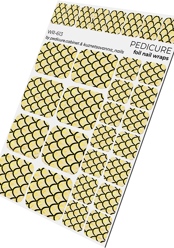 Pedicure cabinet pedicure nail wraps with gold foil [WR-613]