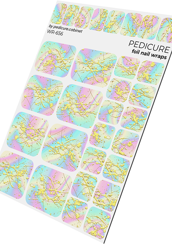 Pedicure cabinet pedicure nail wraps with gold foil [WR-656]