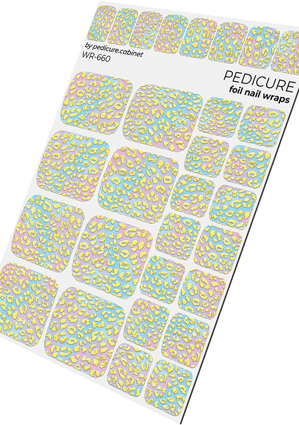 Pedicure cabinet pedicure nail wraps with gold foil [WR-660]