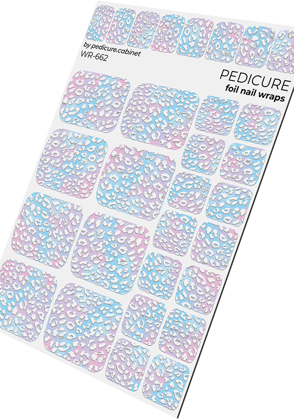 Pedicure cabinet pedicure nail wraps with silver foil [WR-662]