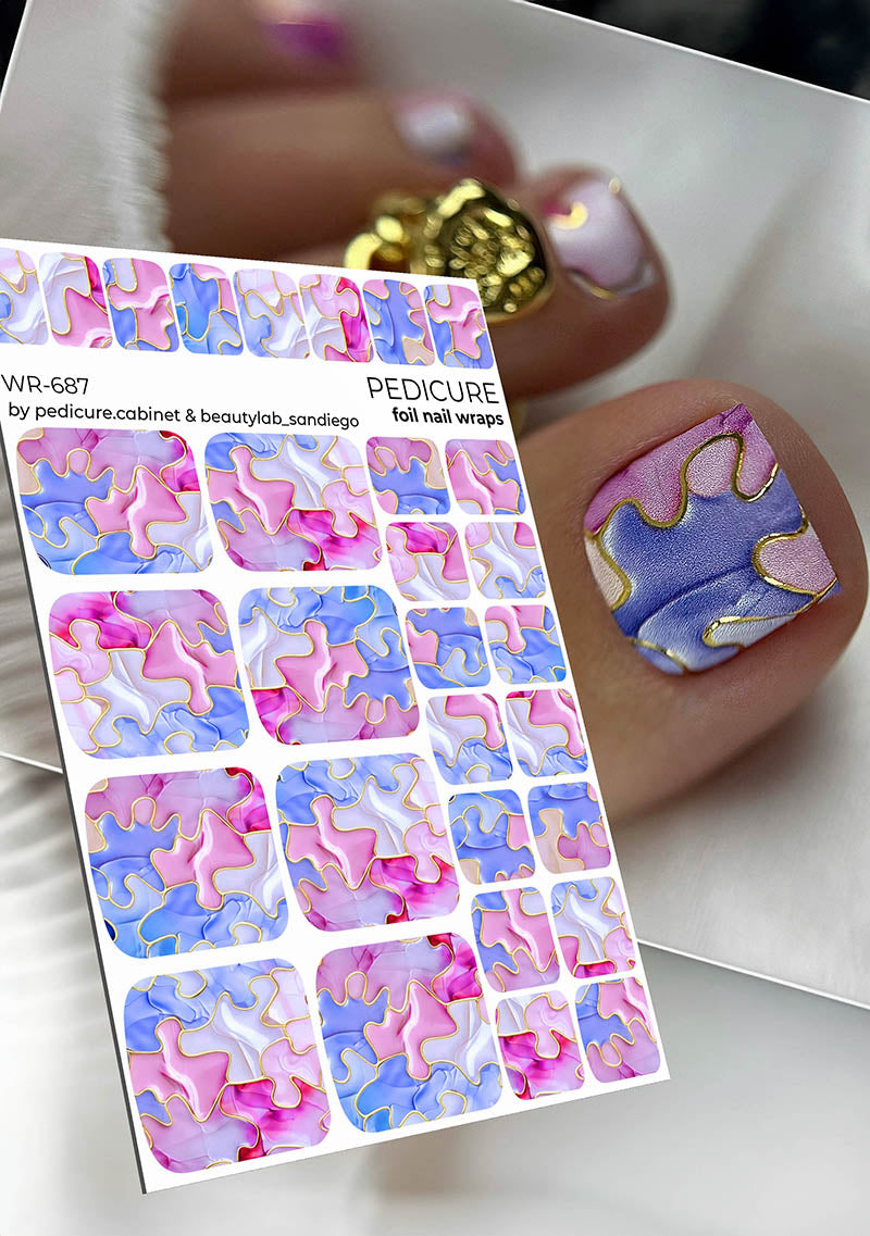 Pedicure cabinet пленка для педикюра с золотой фольгой [WR-687] 