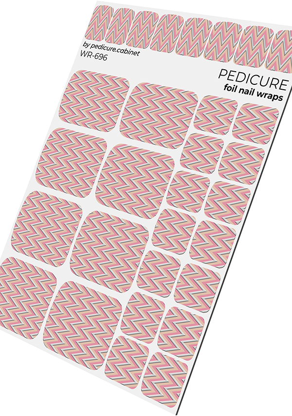 Pedicure cabinet pedicure nail wraps with silver foil [WR-696]