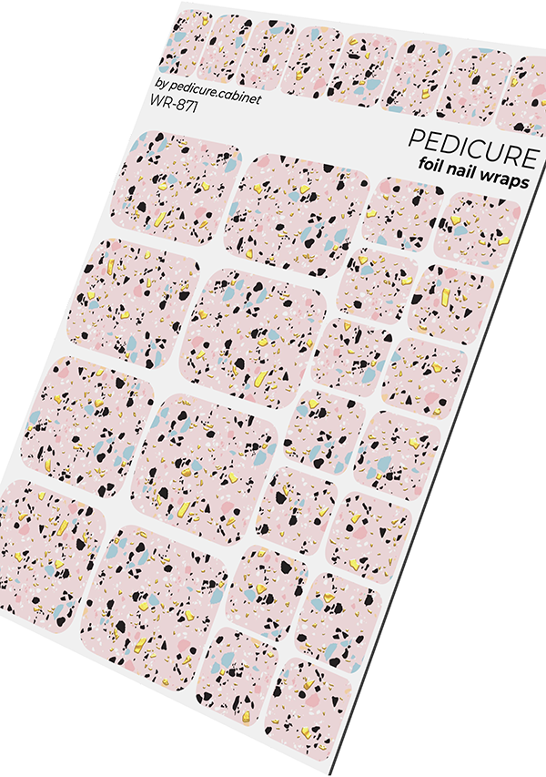 Pedicure cabinet pedicure nail wraps with gold foil [WR-871]