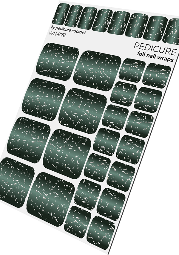 Pedicure cabinet pedicure nail wraps with silver foil [WR-878]