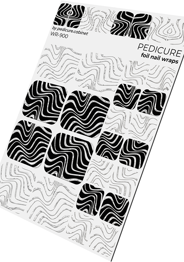 Pedicure cabinet pedicure nail wraps with silver foil [WR-900]