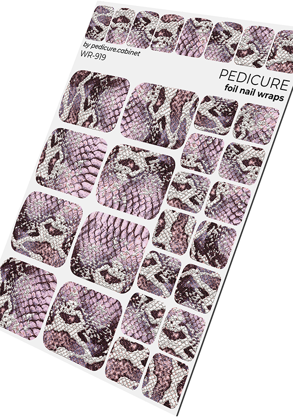 Pedicure cabinet pedicure nail wraps with silver foil [WR-919]