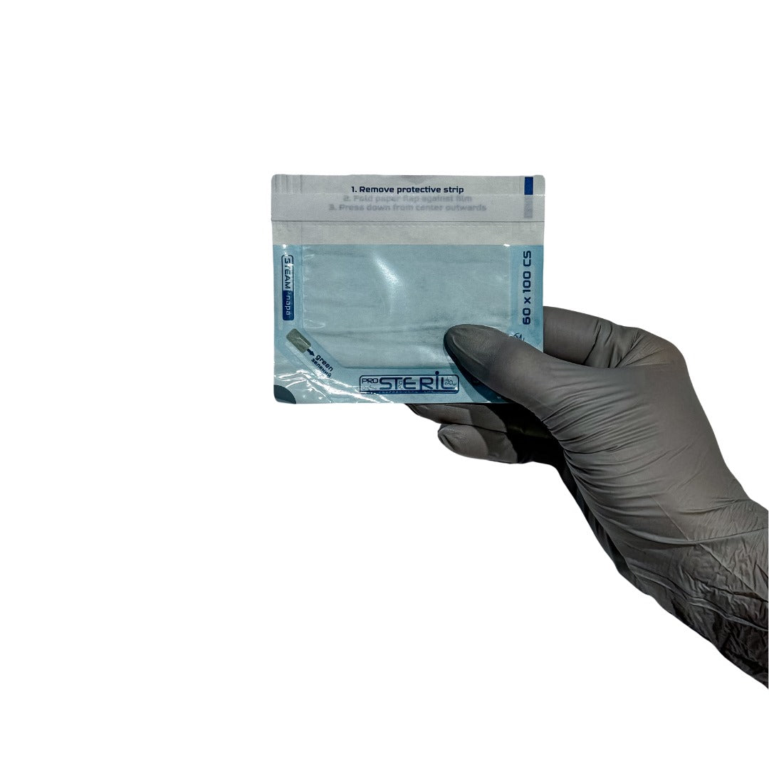 ProSteril Autoclave sterilization bags 100x60mm transparent with indicator 100pcs.