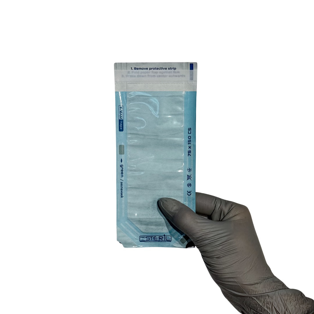 ProSteril Autoclave sterilization bags 75x150mm transparent with indicator 100pcs.