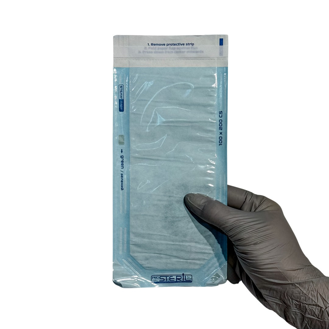 ProSteril Autoclave sterilization bags 100x200mm transparent with indicator 100pcs.