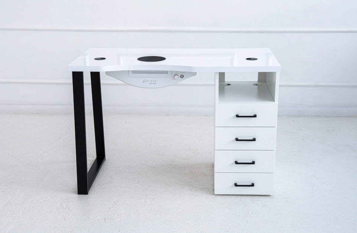 Afinia Manikīra galds Prime Black ar iebūvētu putekļu savācēju NDC 2000