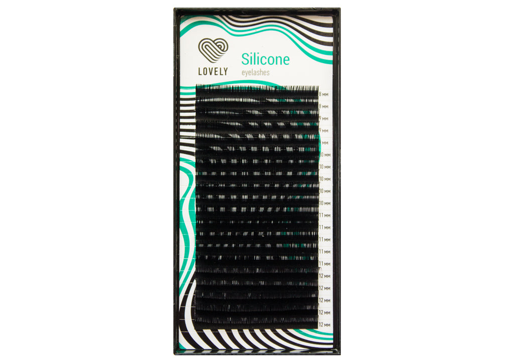 LOVELY Silicone eyelashes D/0.10 x 11mm, 16 rows