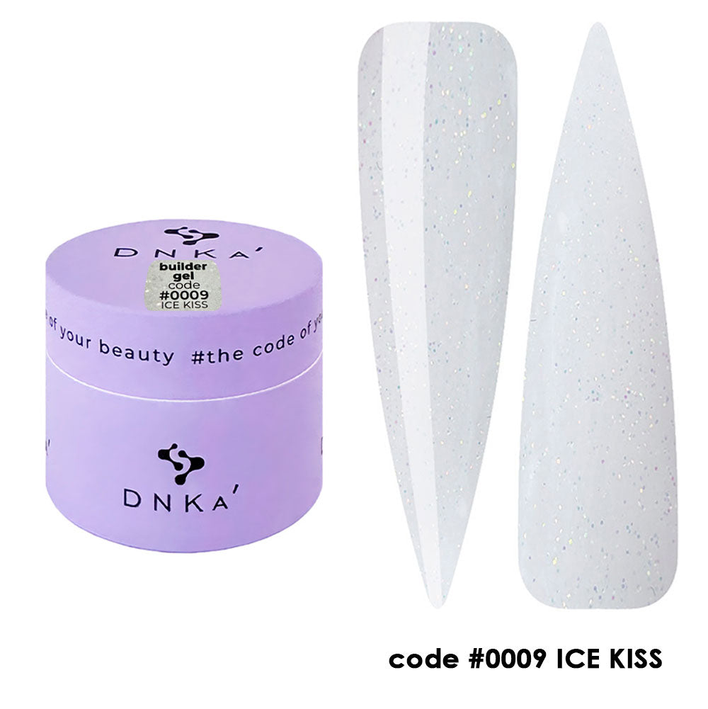 0009 DNKa' Builder Gel Ice Kiss Shimmer Collection - 15ml