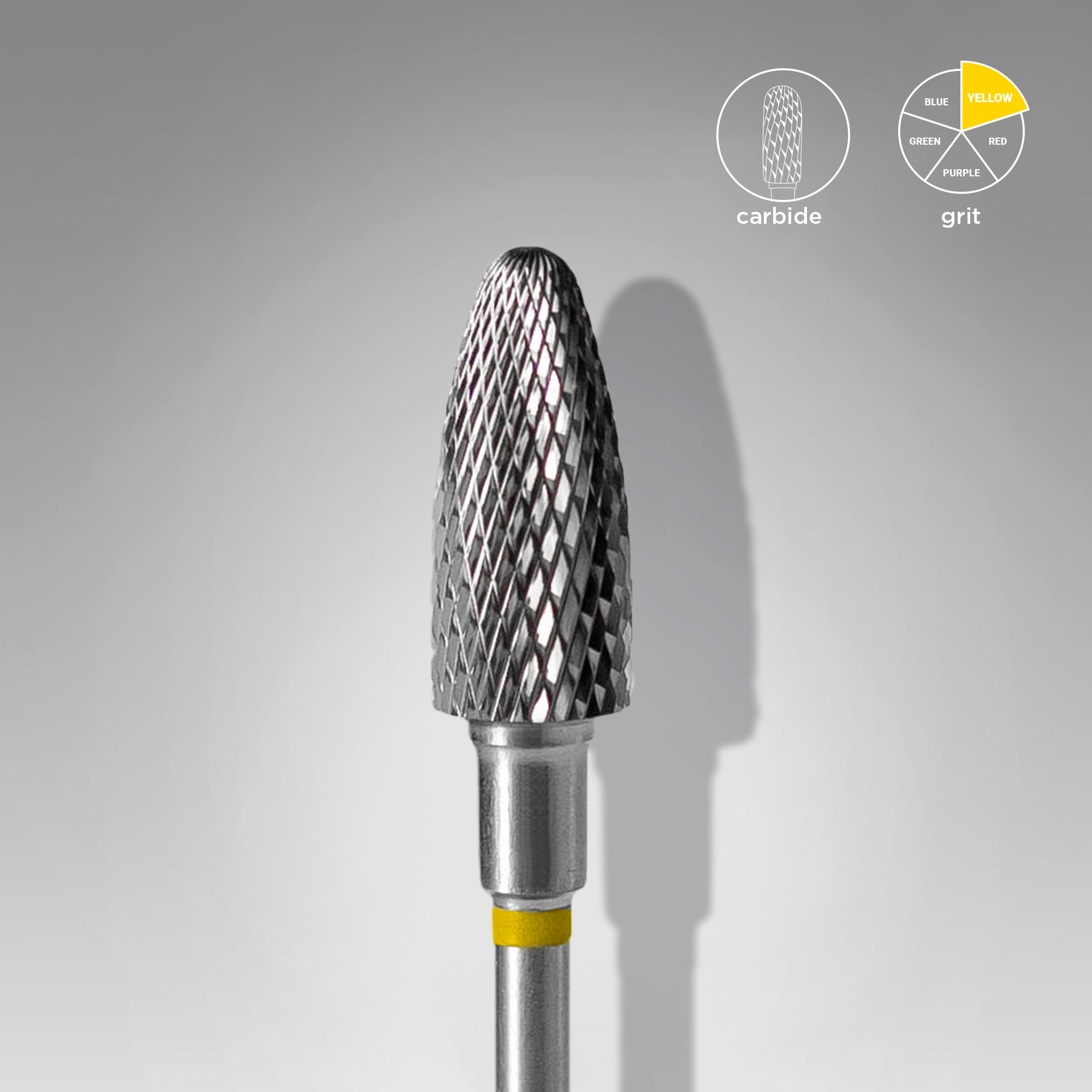 STALEKS Karbīda frēze kukurūza dzeltena, diametrs 6 mm / darba daļa 14 mm [FT90Y060/14]
