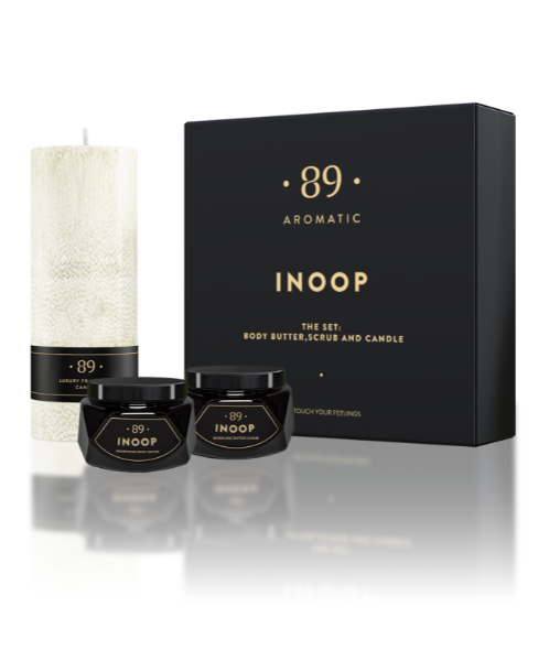 AROMATIC 89 Gift set (Body scrub, butter, candle), Inoop