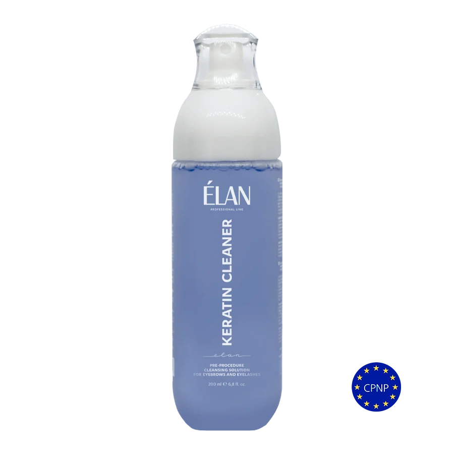 ELAN Attīrošs līdzeklis uzacu un skropstu sagatavošanai pirms procedūrām KERATIN CLEANER, Profesionāla līnija, 200ml