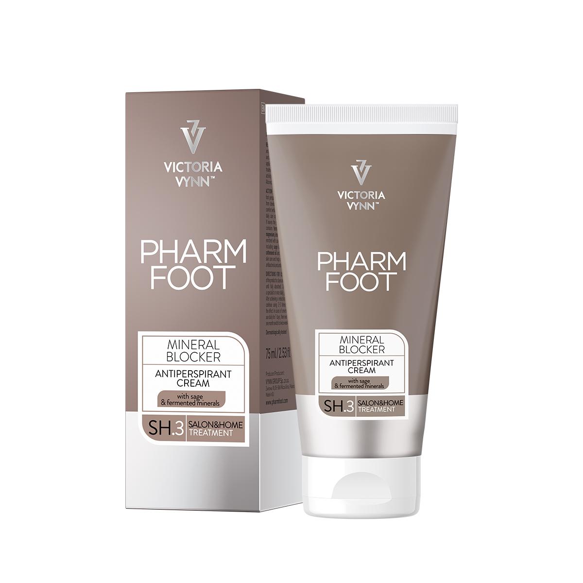 PHARM FOOT Pretsvīšanas krēms pēdām, MINERAL BLOCKER, 75ml