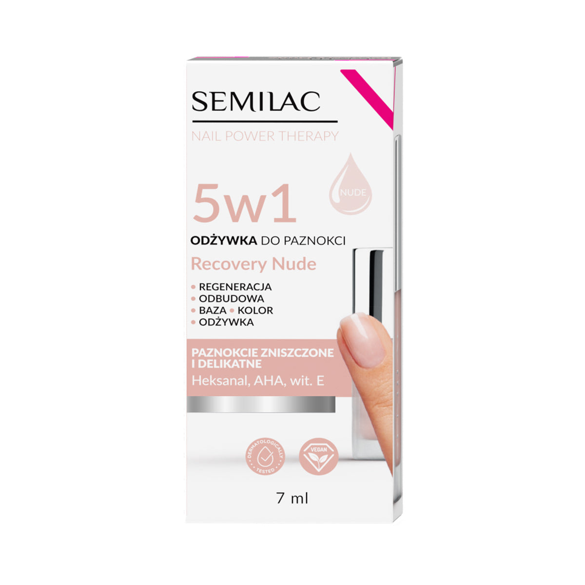 Semilac Nail conditioner Nail Power Therapy 5in1 Recovery Nude 7ml