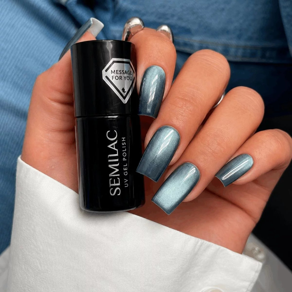 739 Semilac UV Gel Polish Teal Jelly Gloss 7 ml