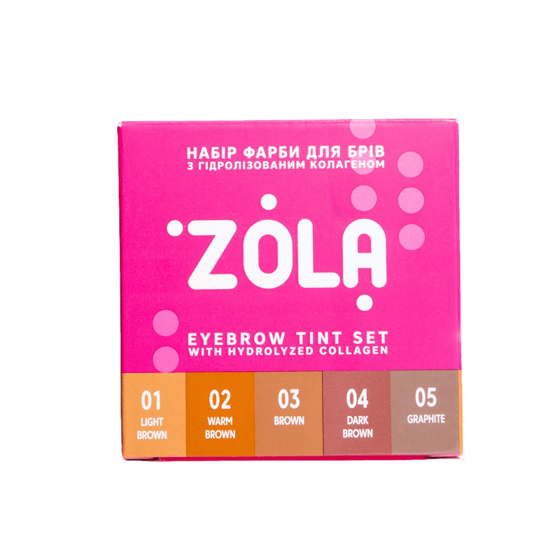 ZOLA Eyelash tint with collagen, set, 5x5ml